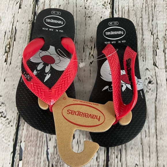 Havaianas Sylvester Cat Looney Tunes Sandels Flip Flops Toddler Child Size 9 - Picture 2 of 3